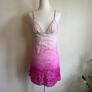 Ytg Y2K M Victoria's Secret Pink Babydoll Slip Lace Dress Romantic